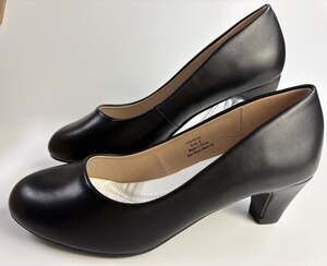 Journee Collection Luu Dress Pumps Women's Size 9 Black Faux Leather Shoes New